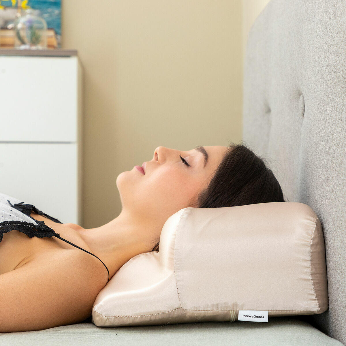 Almohada Cervical Antiarrugas con Funda de Satén Youthlow InnovaGoods