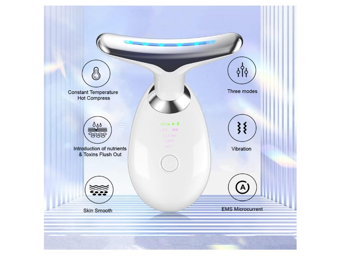 Dispositivo Facial EMS con Limpieza Profunda y 3 Modos LED – Efecto Lifting Inmediato