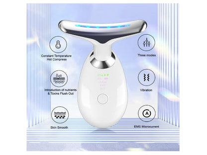 Dispositivo Facial EMS con Limpieza Profunda y 3 Modos LED – Efecto Lifting Inmediato