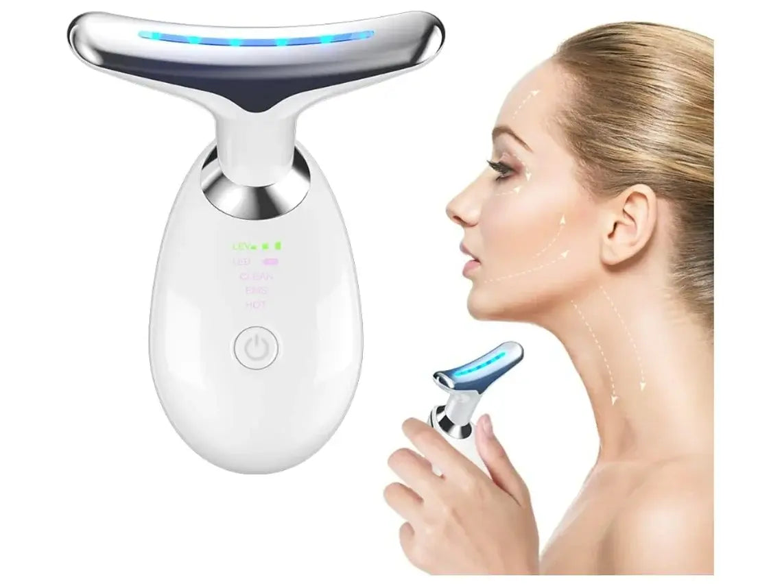 Dispositivo Facial EMS con Limpieza Profunda y 3 Modos LED – Efecto Lifting Inmediato
